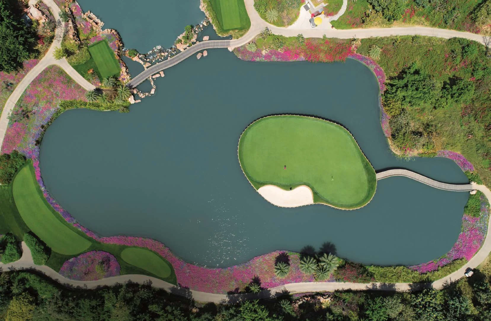 Island green at the Gary Player course, DLF Golf and Country Club